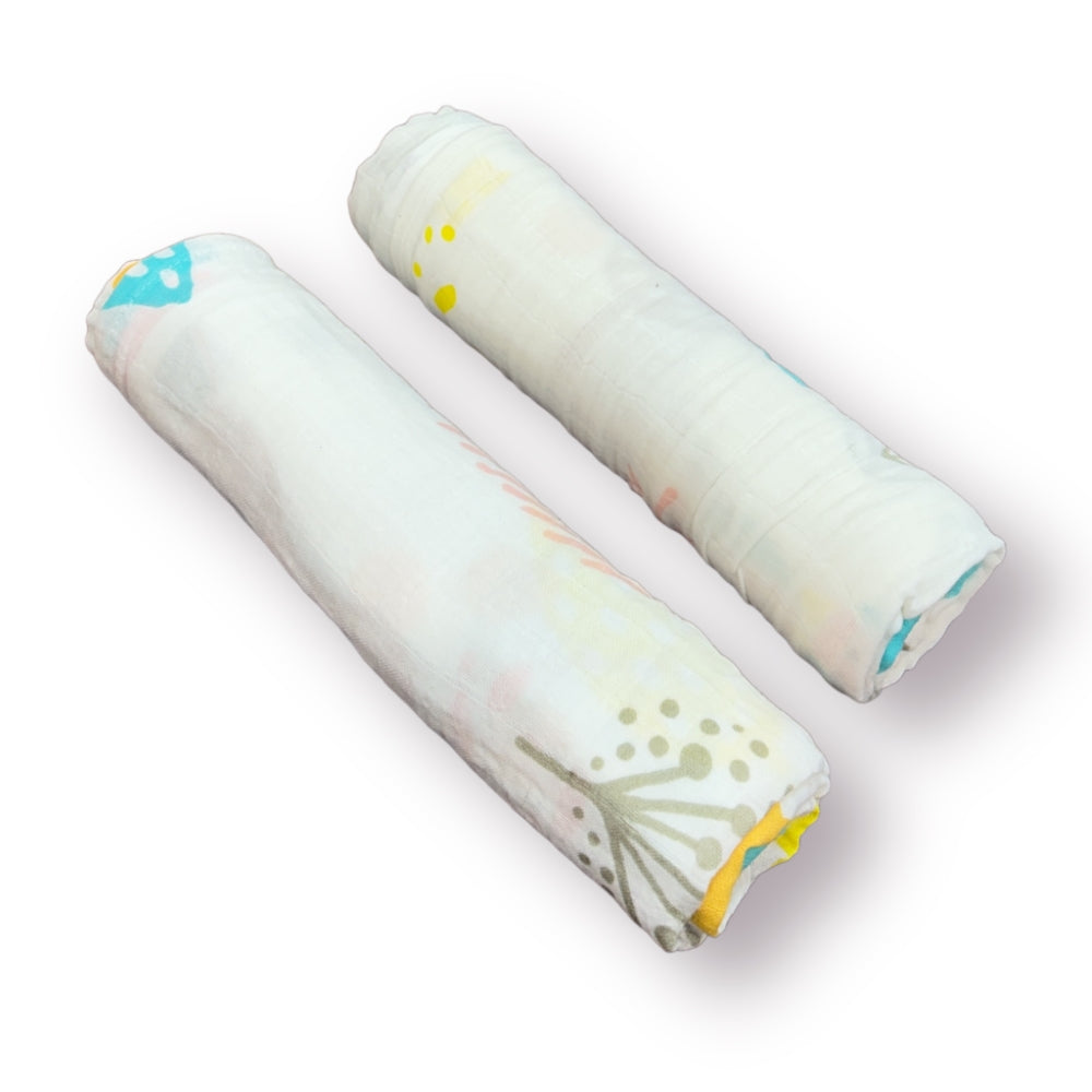 DoeCub Muslin Swaddles- Set of 2