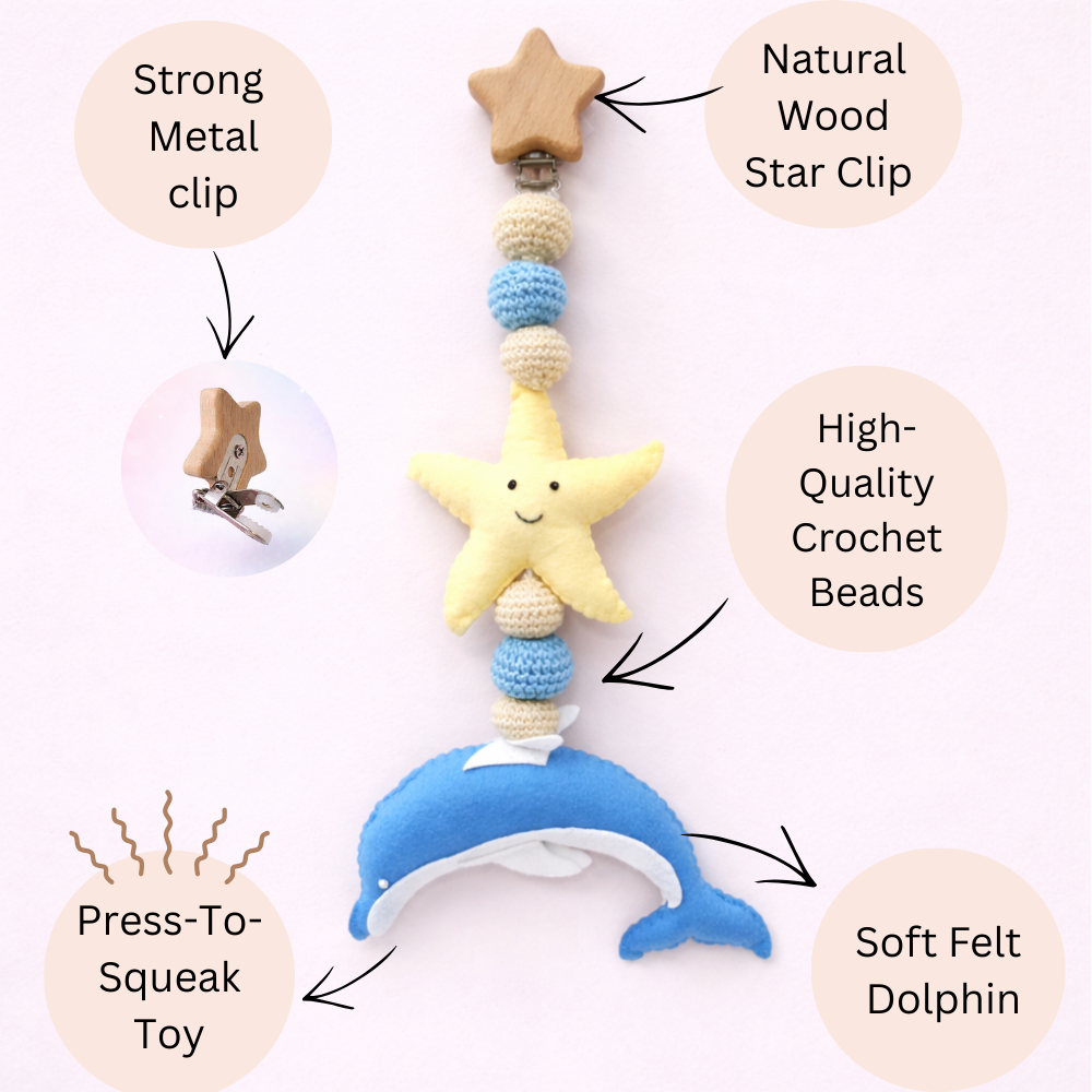 Dolphin Daydreams Hanging Stroller Toy