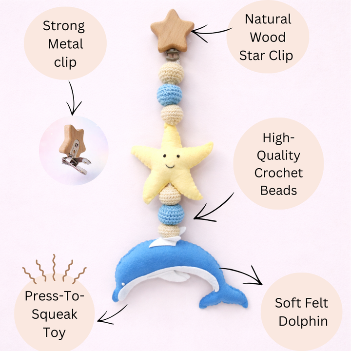 Dolphin Daydreams Hanging Stroller Toy