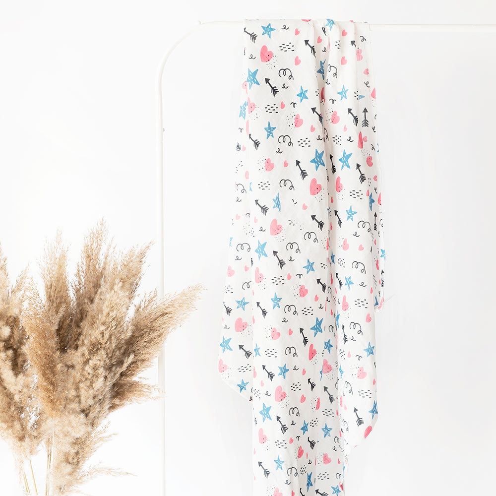 Doodle Arrows - Organic Luxury Swaddle