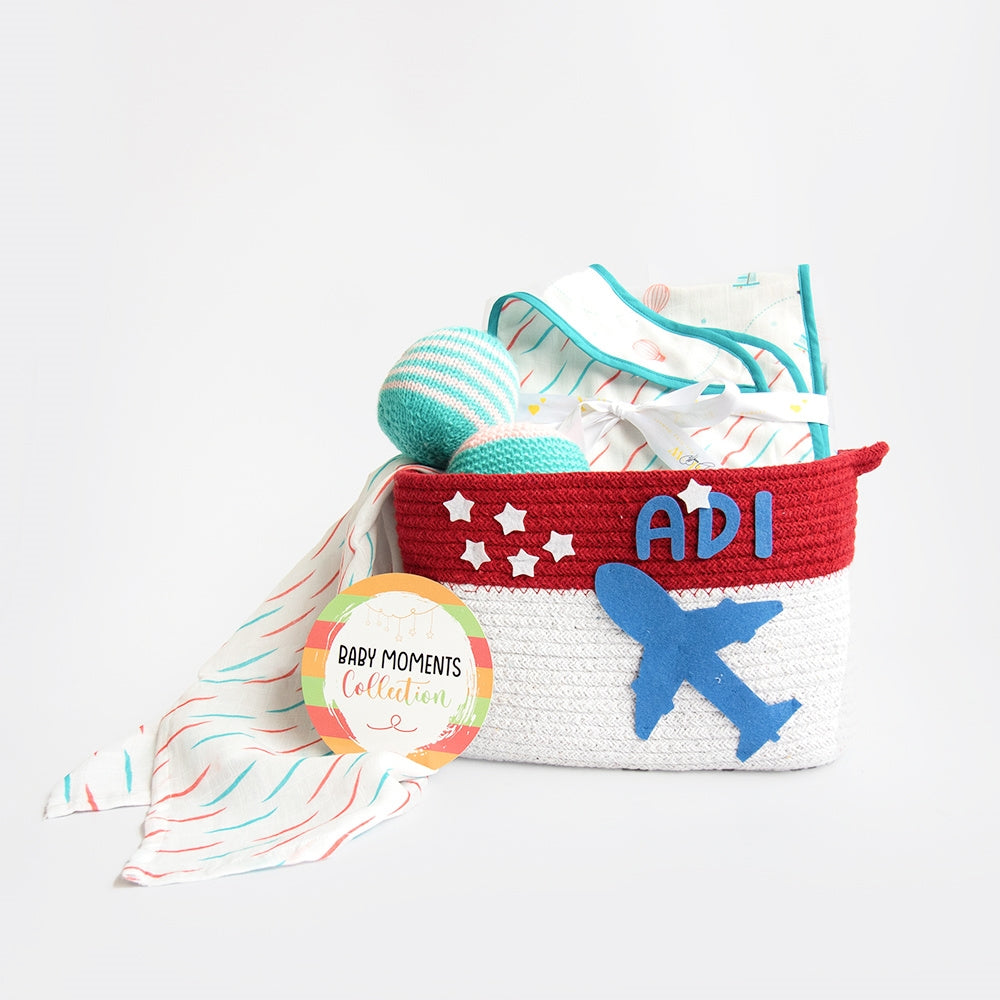 Doodle Rain- Welcome Baby Gift Basket (Collective)