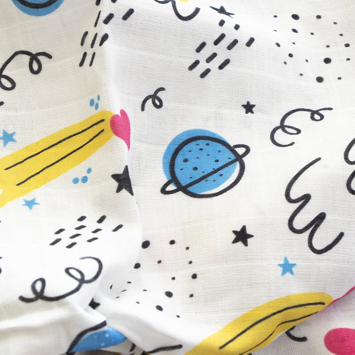 Doodle Space - Organic Luxury Swaddle