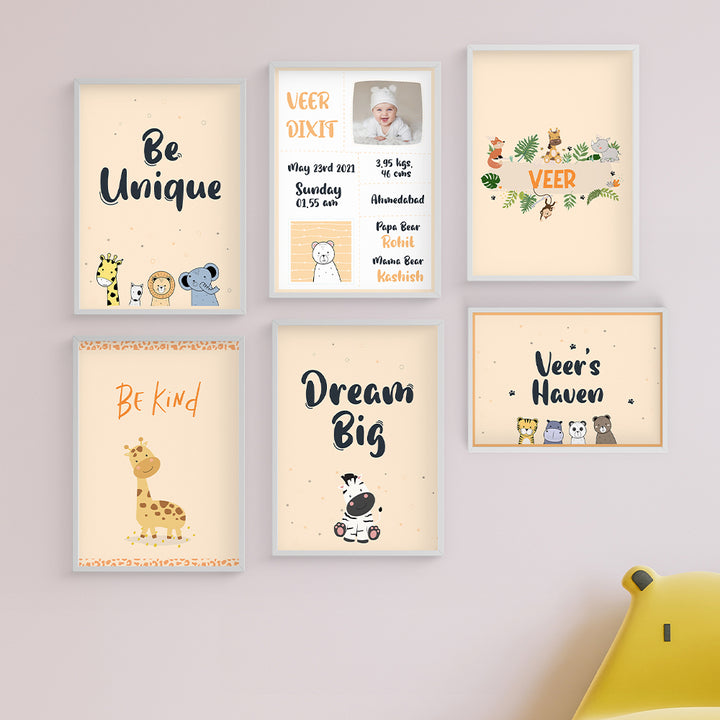 Doodle's Wall Art - Baby Animals (Set Of 6)