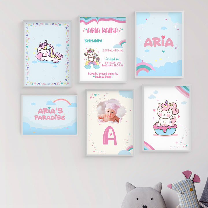 Doodle's Wall Art - Unicorn Dreams (Set Of 6)