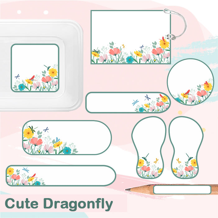 Dragonfly Name labels - Complete/Split/Iron Ons Packs