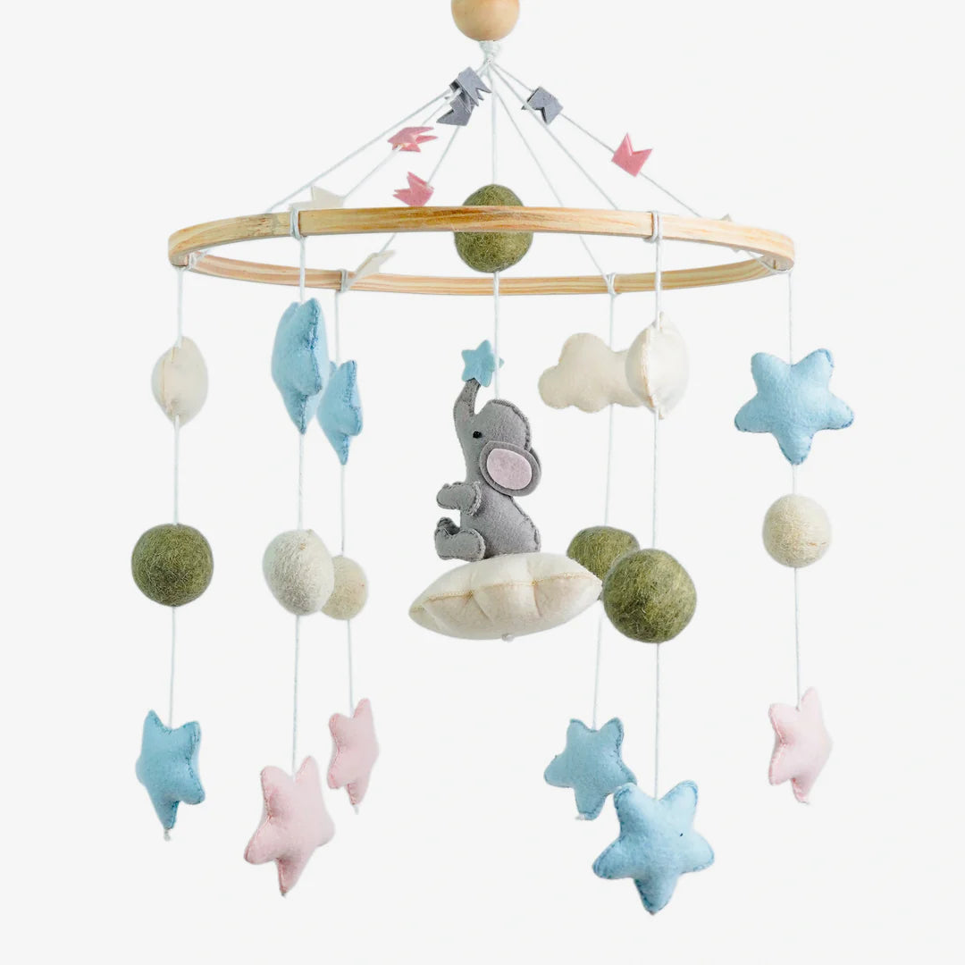 Ellie in the Sky Cot Mobile & Bunting Combo