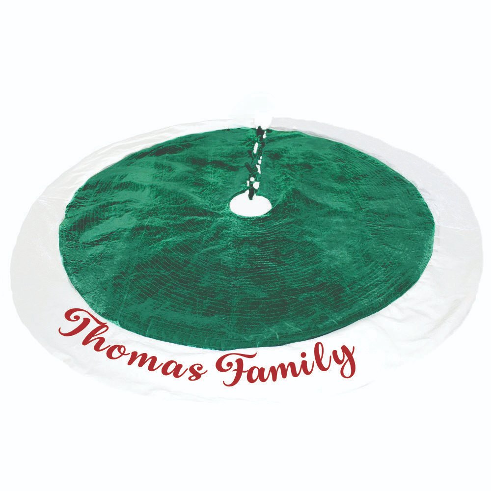 54" Tree Skirt- Velvet Emerald Embrace