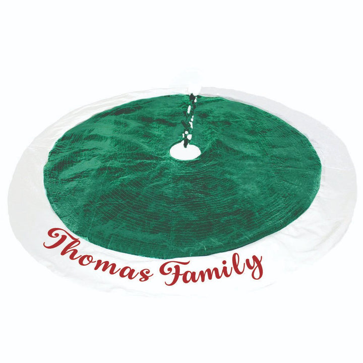 54" Tree Skirt- Velvet Emerald Embrace