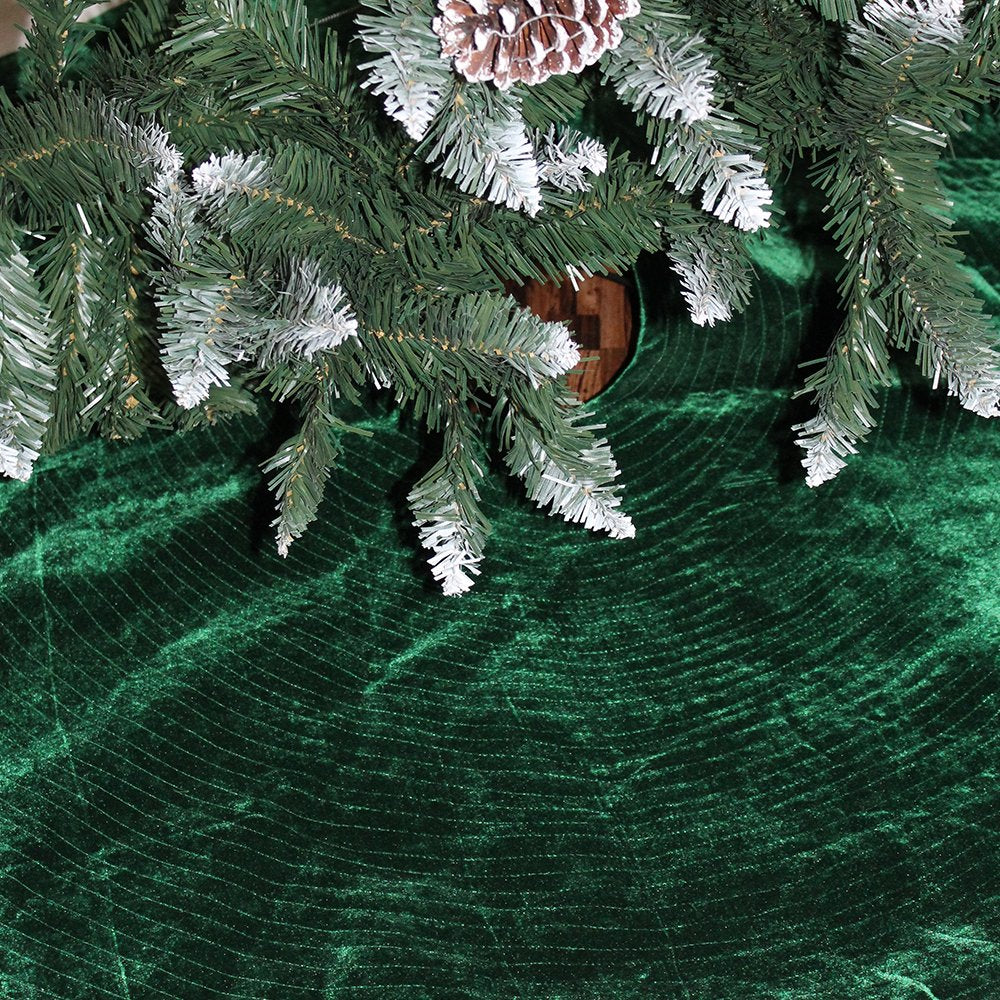 54" Tree Skirt- Velvet Emerald Embrace