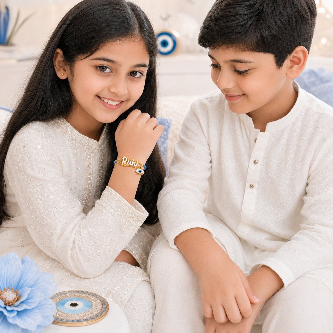 Babble Wrap Evil Eye Name Rakhi