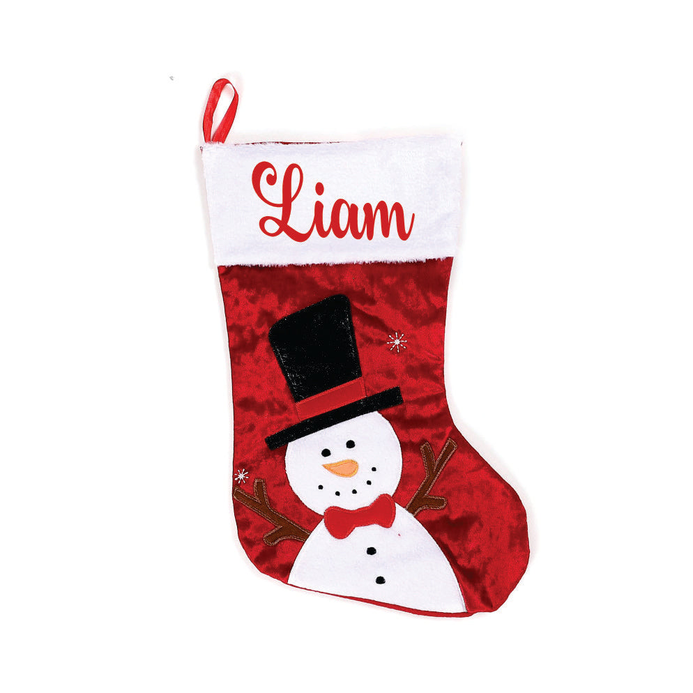 Babble Wrap The Scarlet Fur Stockings- Snowy Snowman