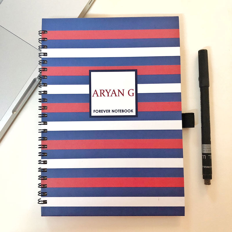 Primary Stripes Forever (Rewritable) Notebook