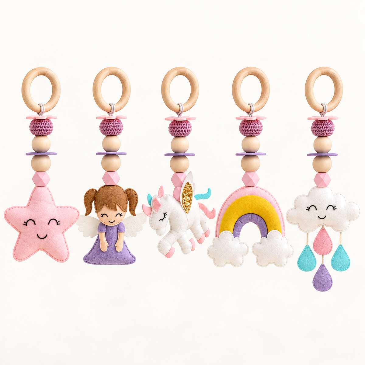 Fairytale Dreams – Unicorn Wooden Baby Play Gym With Mat 🦄