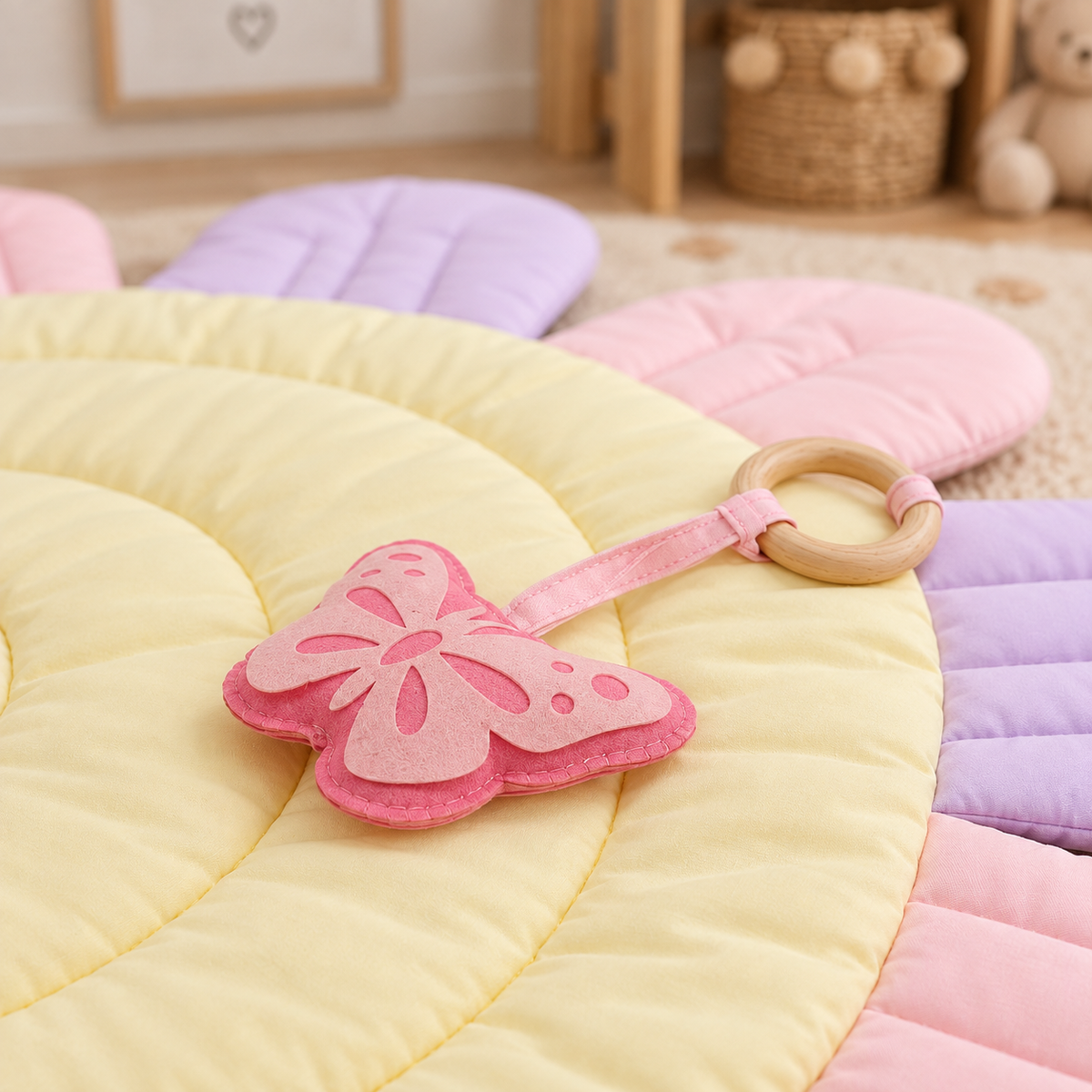 Fairytale Dreams – Unicorn Wooden Baby Play Gym With Mat 🦄