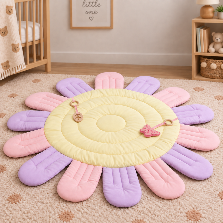 Fairytale Dreams – Unicorn Wooden Baby Play Gym With Mat 🦄
