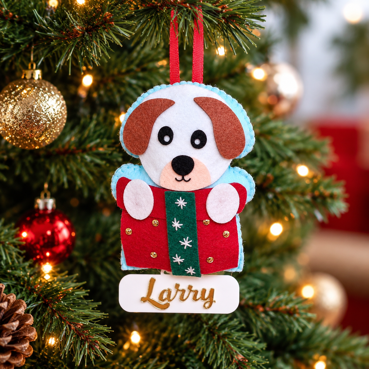 Festive Paw Buddy Felt Ornament