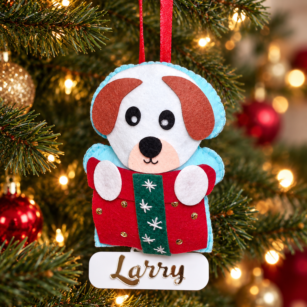 Festive Paw Buddy Felt Ornament