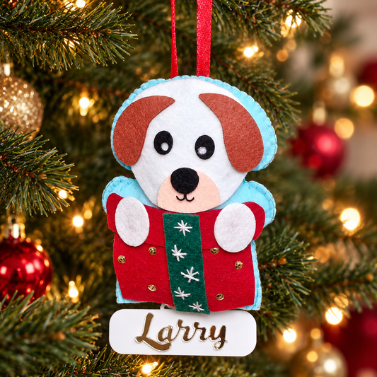 Festive Paw Buddy Felt Ornament