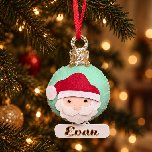 Festive Santa Felt Ornament