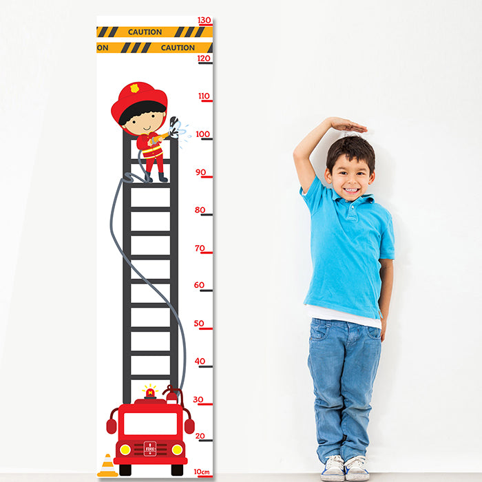 Fire Brigade Height Chart Wall Sticker