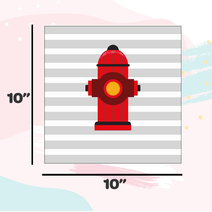 Fire Engine Canvas For Wall (Set of 4)