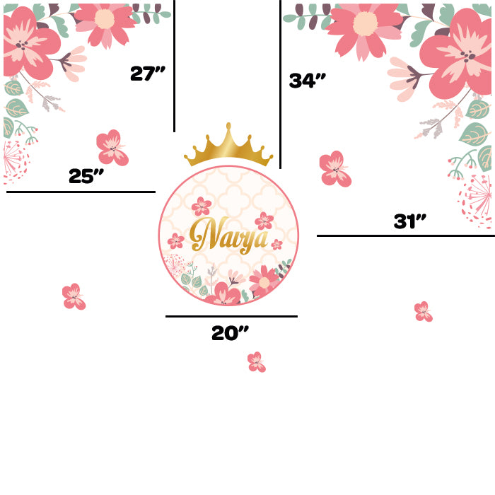 Floral Wall Name Sticker