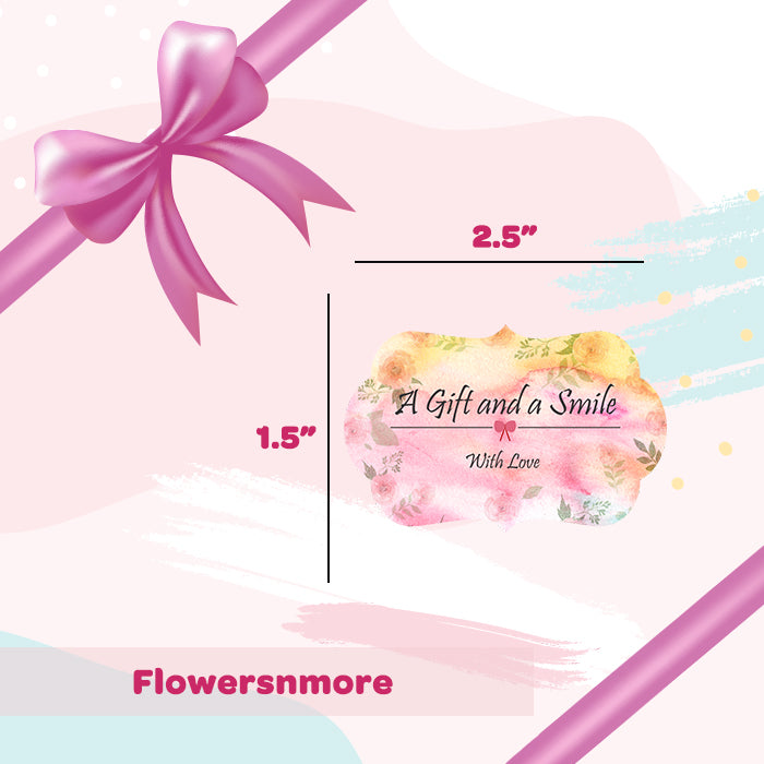 Personalised Gift Sticker - Flowersnmore - Set of 60
