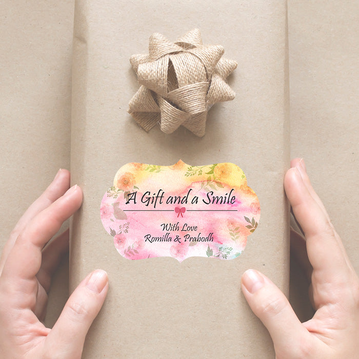 Personalised Gift Sticker - Flowersnmore - Set of 60