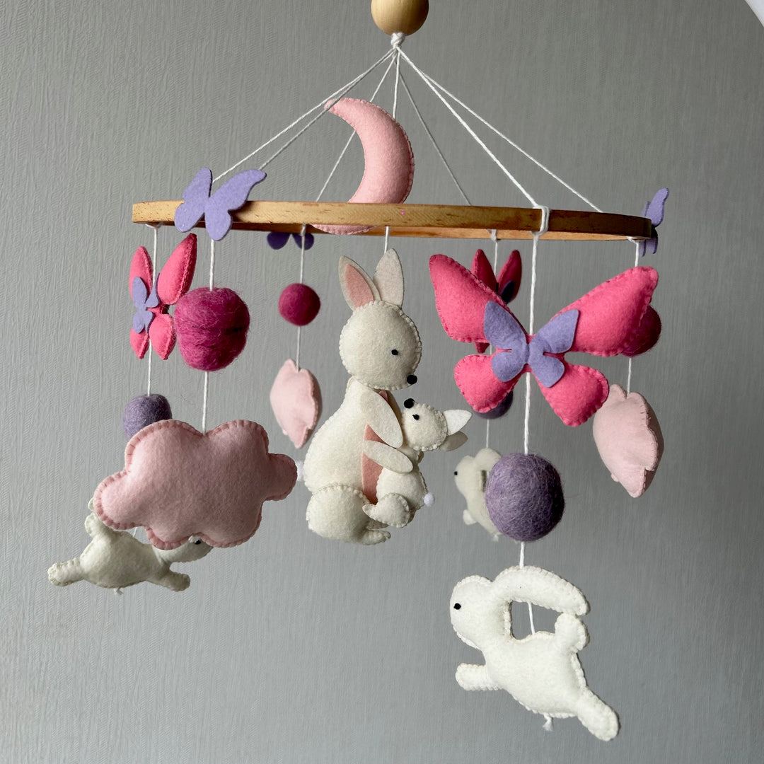 Babble Wrap Cot / Crib Mobile - Fluttering Burrows