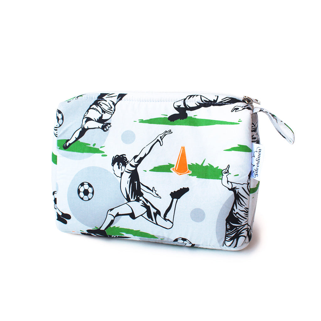 Multipurpose Pouch with Waterproof Lining || Multipurpose, Stationery Pouch, Toiletries Pouch, Accessories Pouch - Football