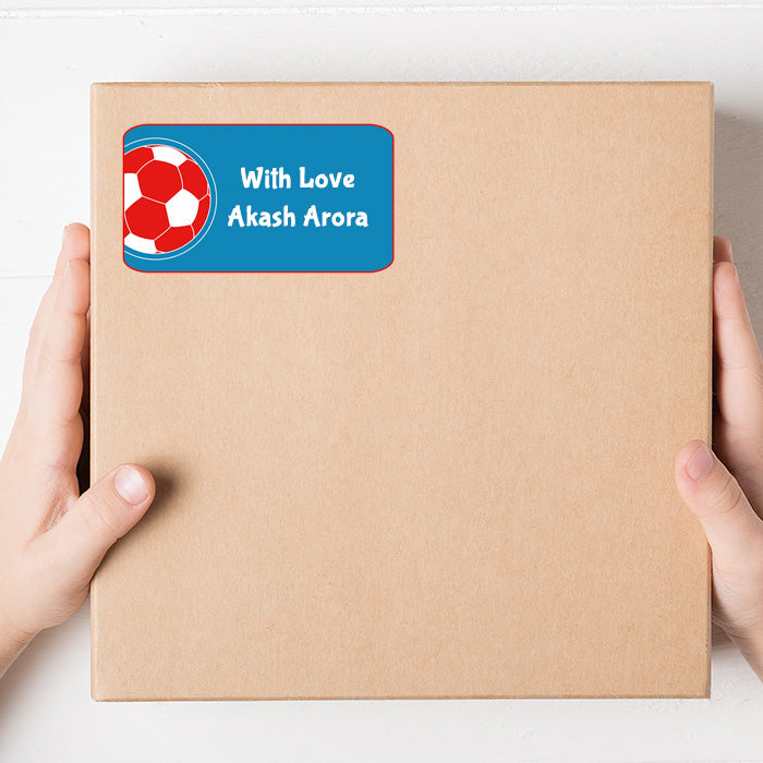 Personalised Gift Sticker - Football - Set of 60