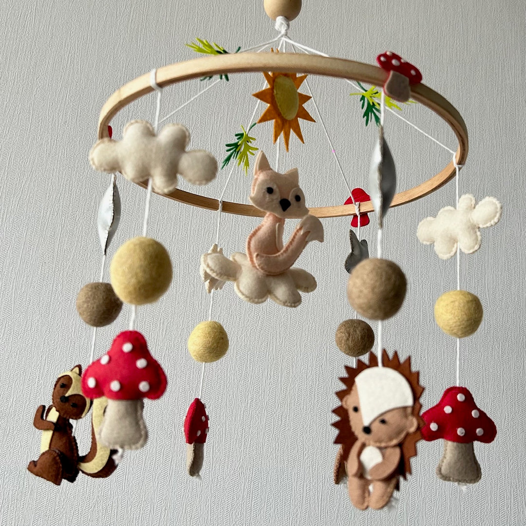 Babble Wrap Cot / Crib Mobile - Forest Friends