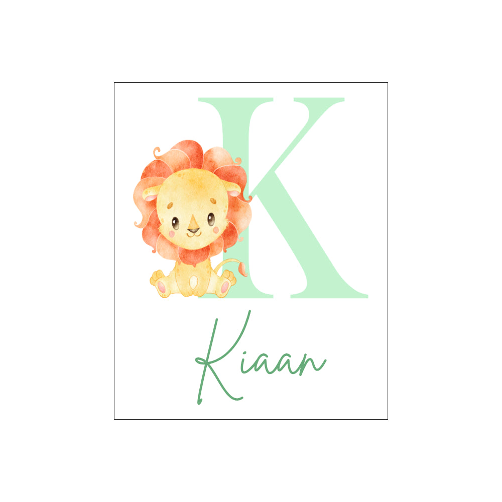 Birth Statistics Frame - King of the Jungle