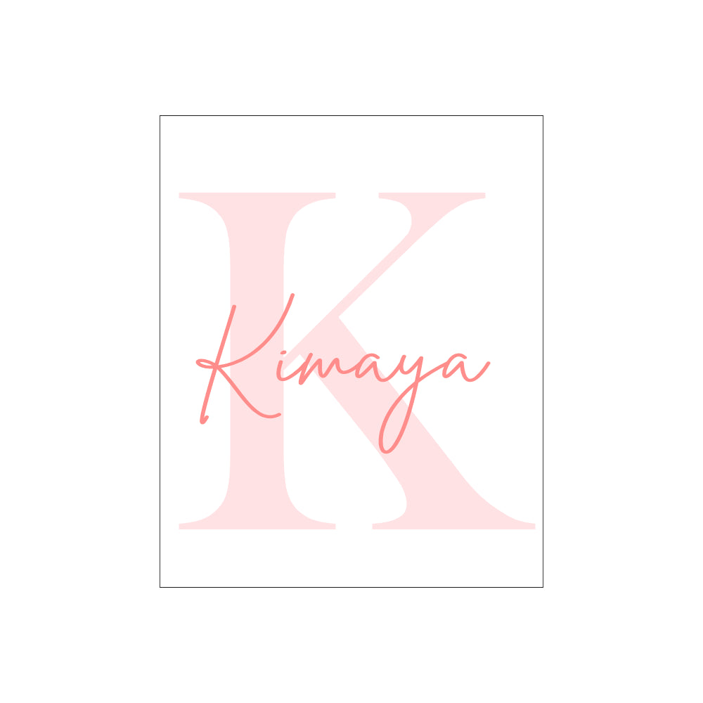 Birth Statistics Frame - Blush Initial