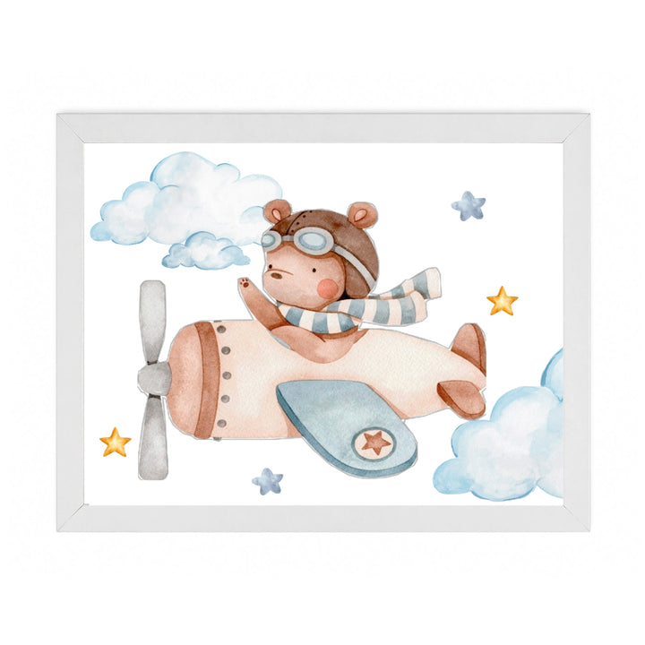 Wall Frame - Teddy on a Plane (Set Of 2)
