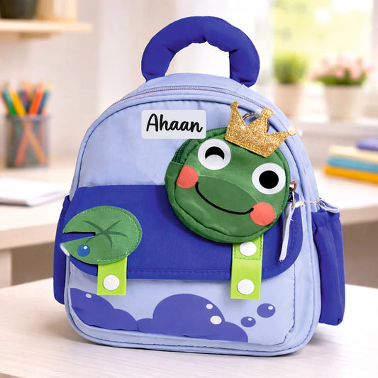 Frog Prince Preschool Backpack with Mini Pouch