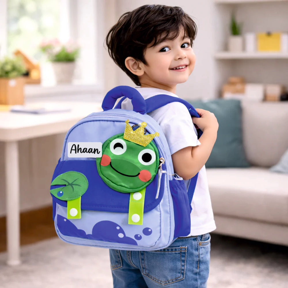 Frog Prince Preschool Backpack with Mini Pouch