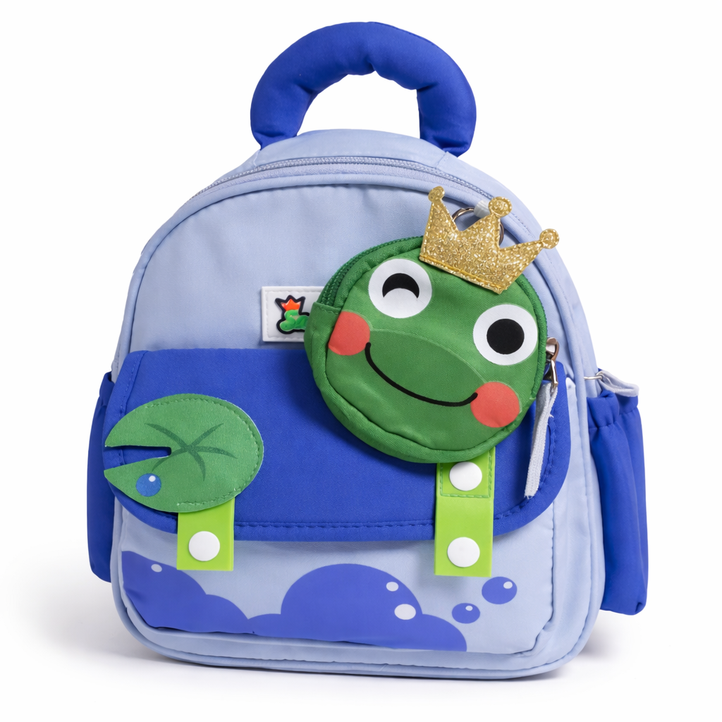 Frog Prince Preschool Backpack with Mini Pouch