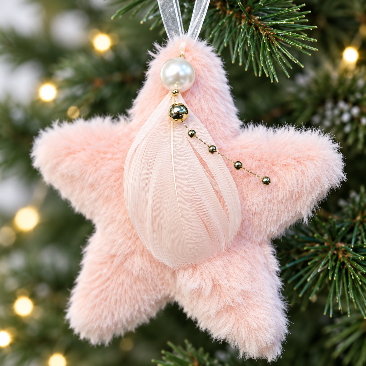 Furry Star Tree Ornament