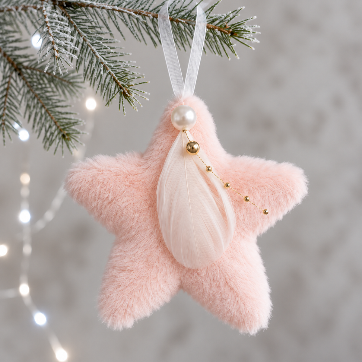 Furry Star Tree Ornament