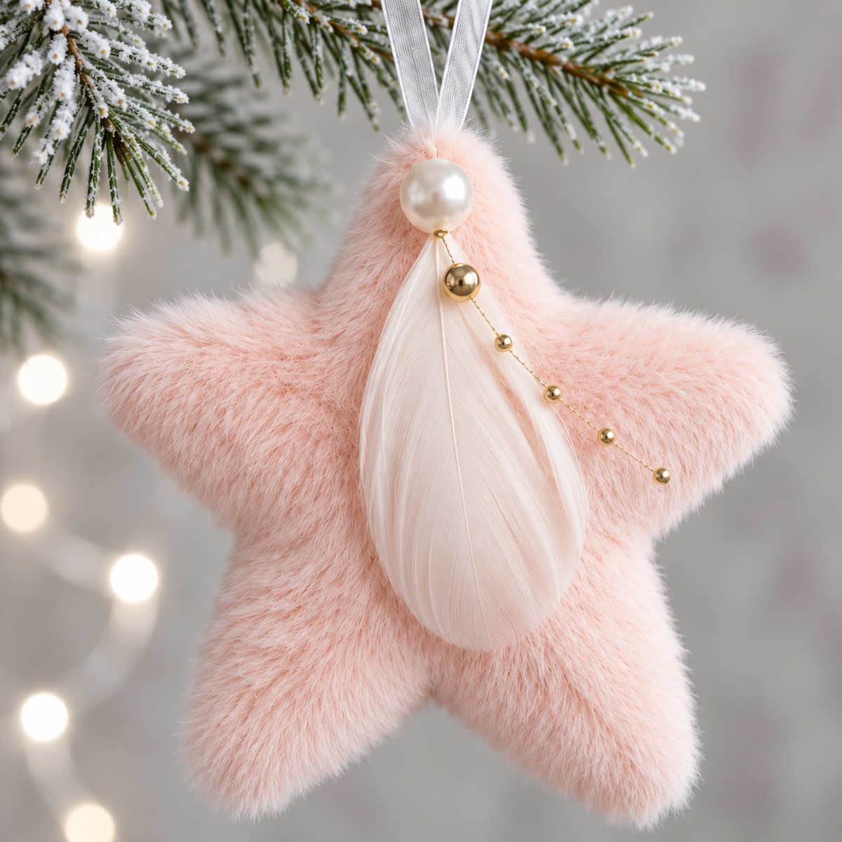 Furry Star Tree Ornament