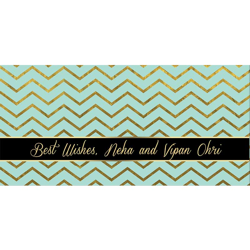 Mint & Gold Chevron Gift Envelopes