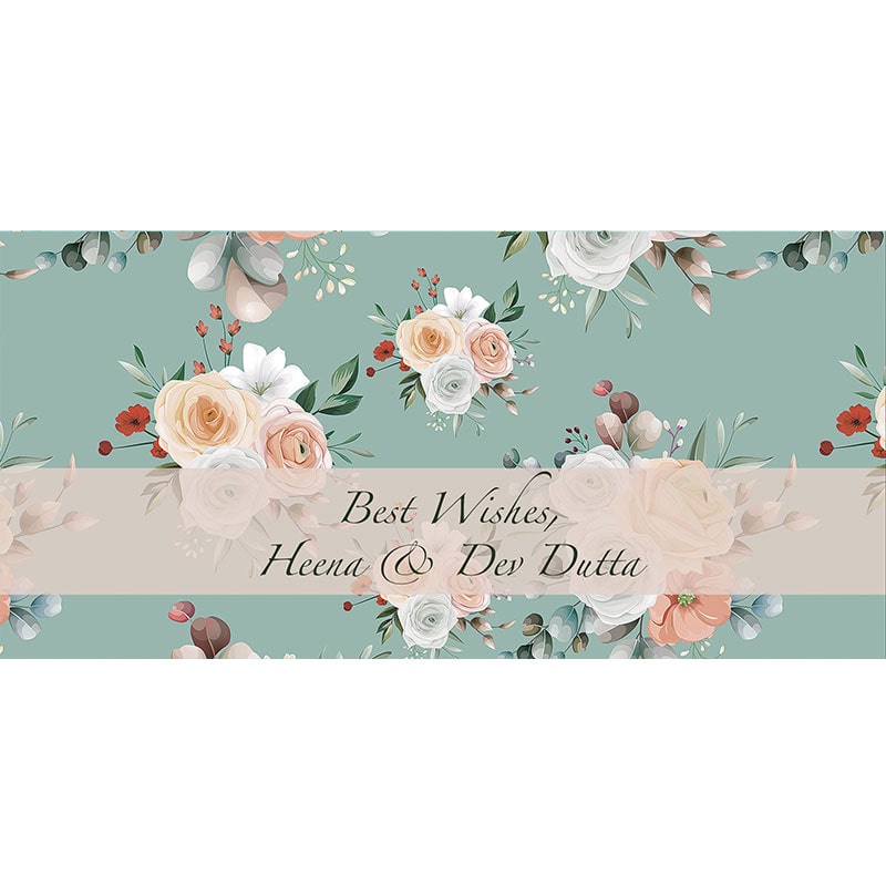 Teal Floral Gift Envelopes