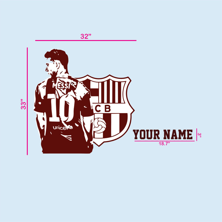 Generic Leo Messi Football Player Wall Name Sticker