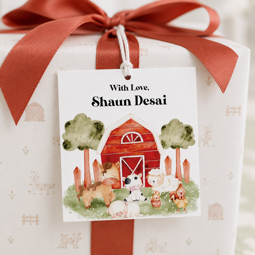 Gift Tag - Farm Animals (Set of 24)