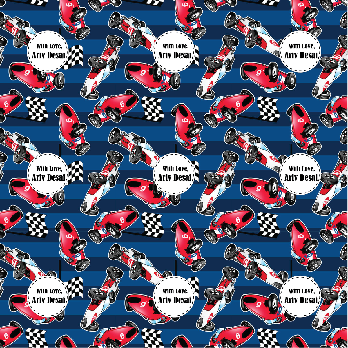 Gift Wrapping  Paper -Red Racer