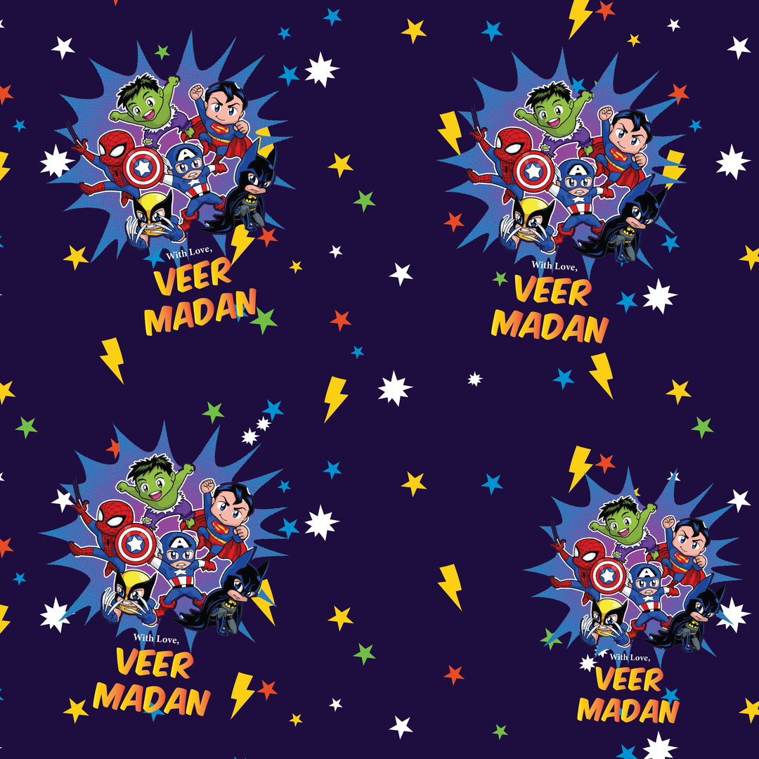 Gift Wrapping Paper  -Superhero Dynasty