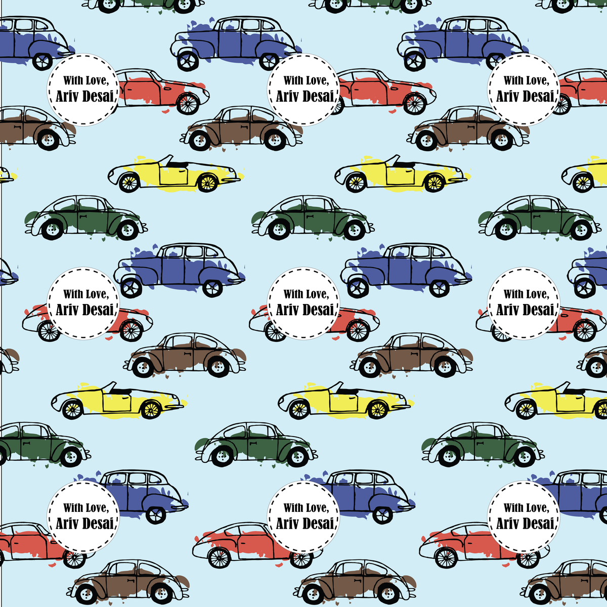 Gift Wrapping  Paper -VroomVibe Car