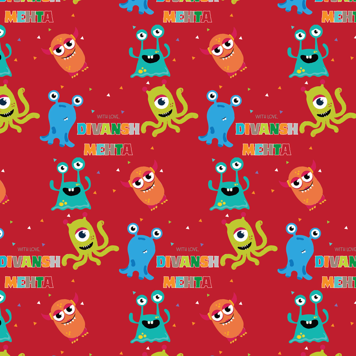Gift Wrapping Paper - Monster Mash