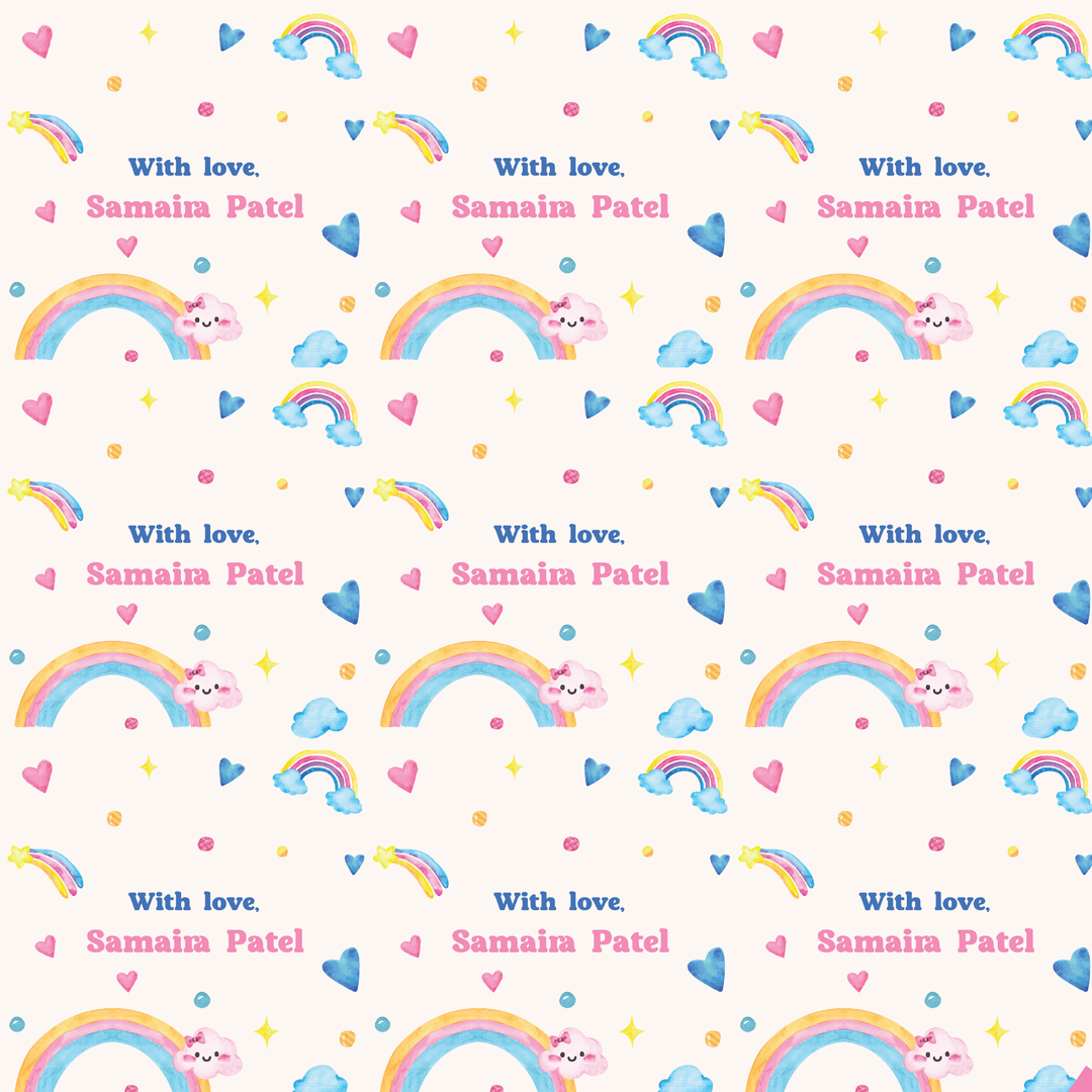 Gift Wrapping Paper -  Rainbows and Smiles